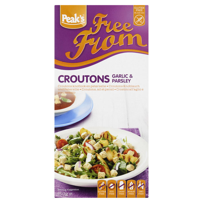 Peak's Croutons knoflook en kruiden glutenvrij