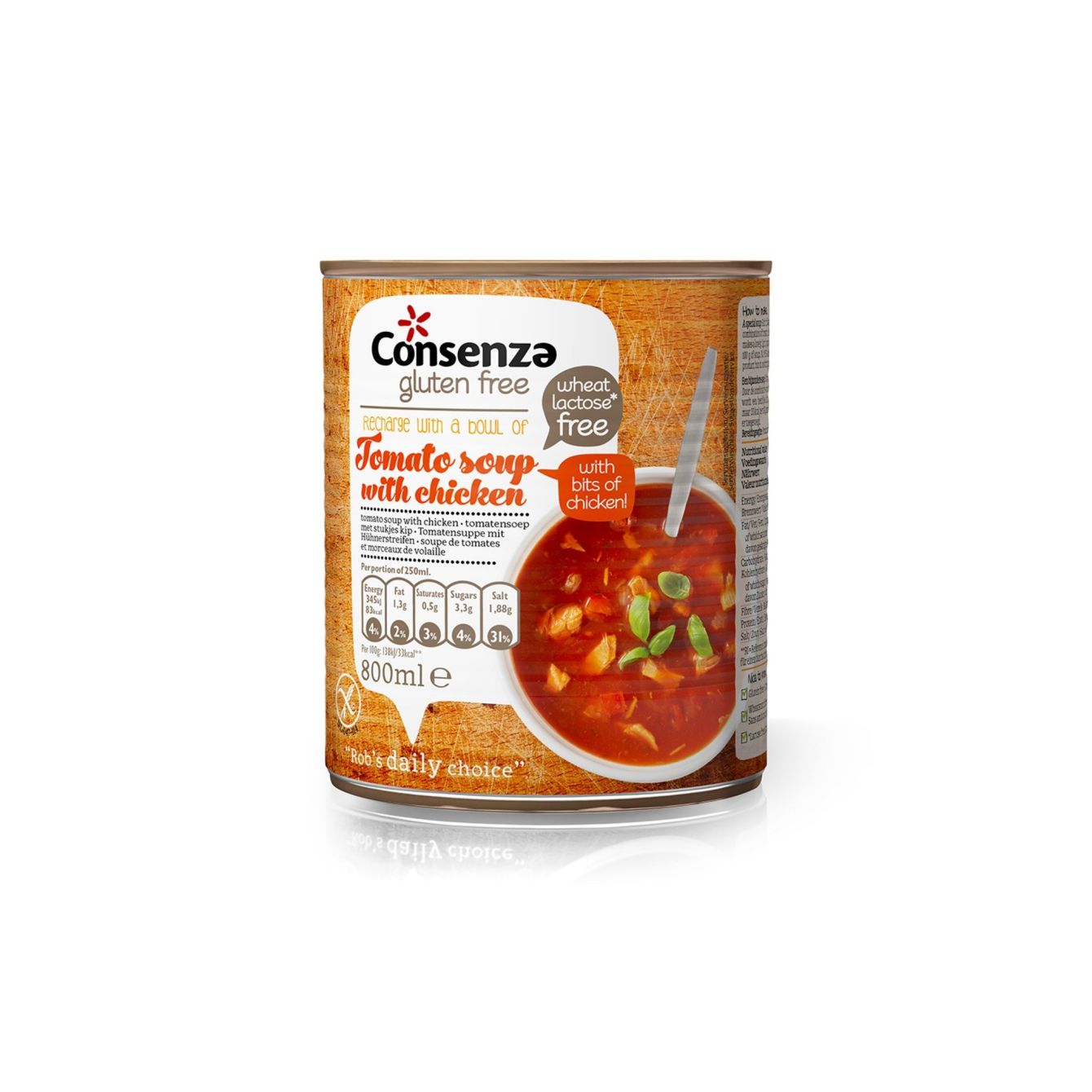 Consenza Tomatensoep Met Stukjes Kip