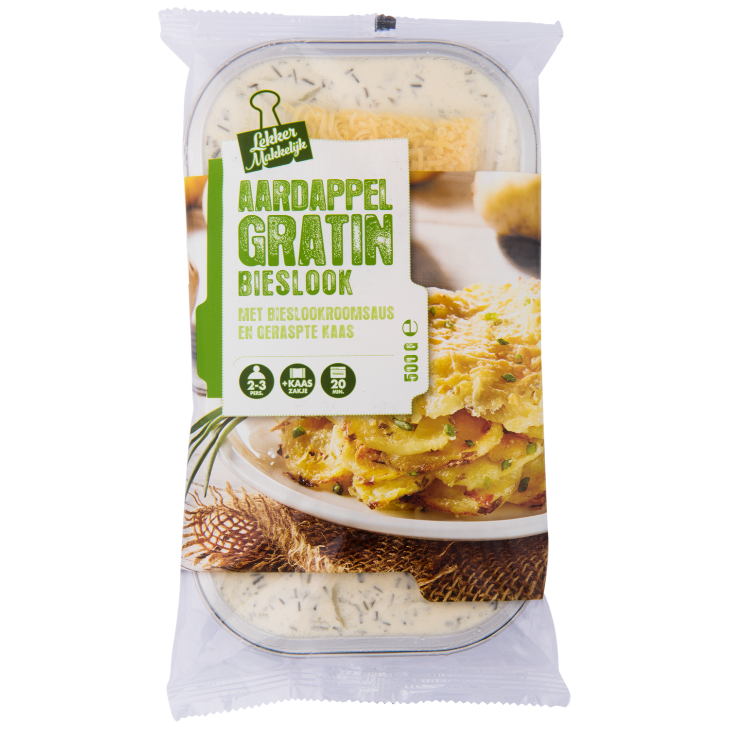Lekker makkelijk Aardappelgratin met bieslook en kaas