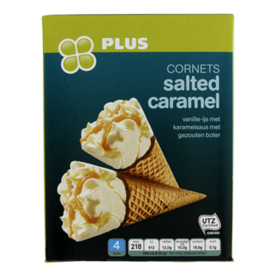 Huismerk Cornets salted caramel