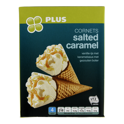 Huismerk Cornets salted caramel