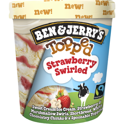 Ben & Jerry's Topped strawberry swirl