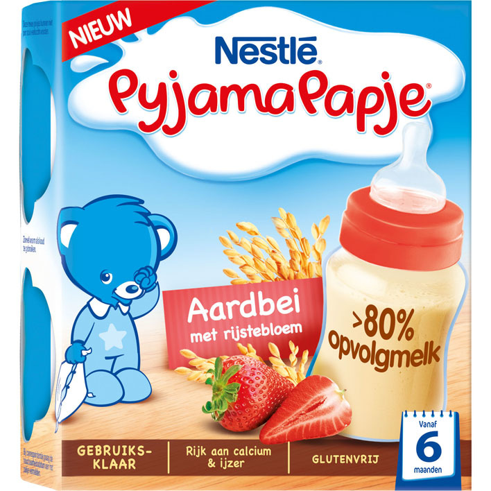 Nestlé Pyjamapapje aardbei met rijstebloem