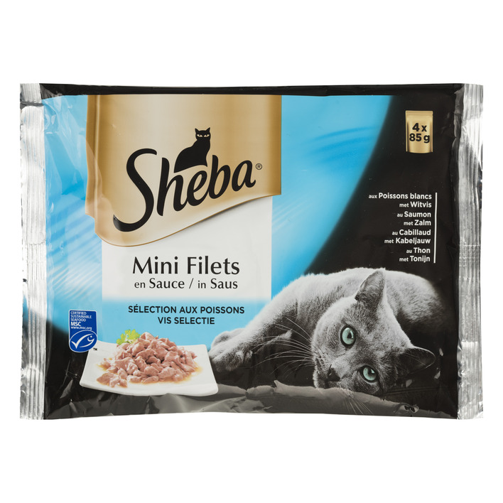 Sheba Kattenvoer nat filets in vissaus