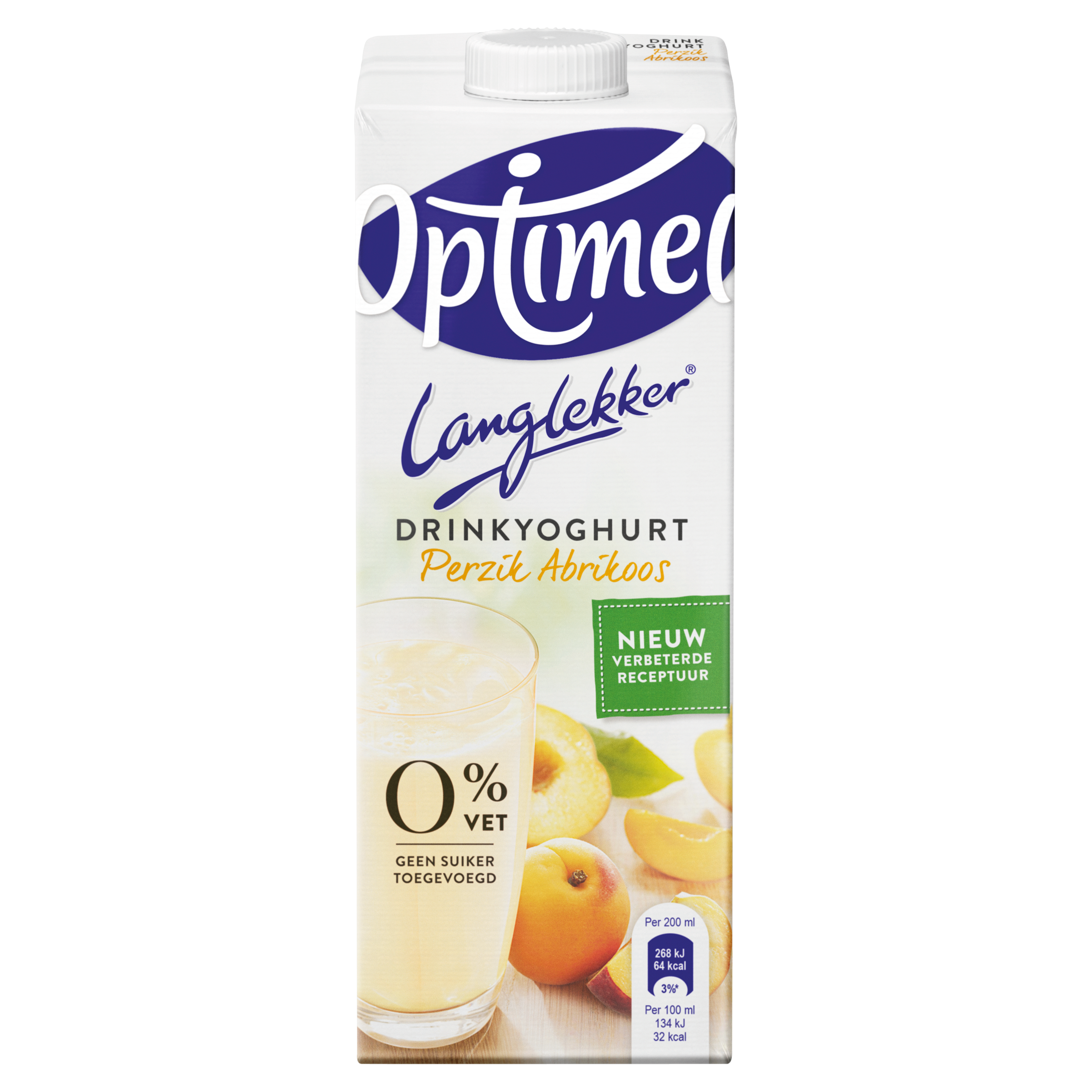 Optimel Langlekker Drinkyoghurt Perzik Abrikoos 1 L
