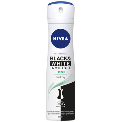 Nivea Invisible black white fresh 48h spray