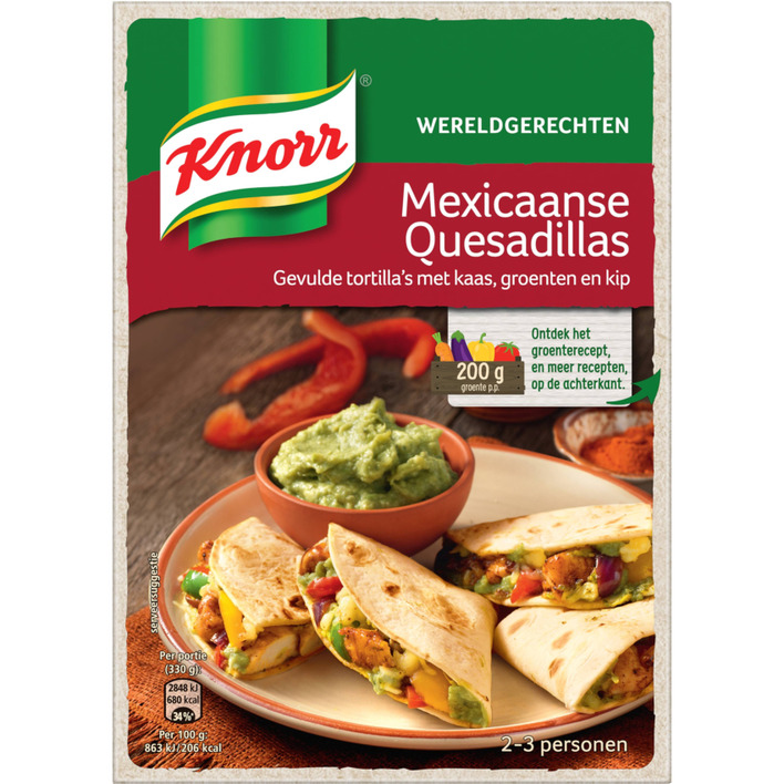 Knorr Wereldgerechten quesadillas