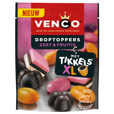Venco Droptoppers zoet & fruitig