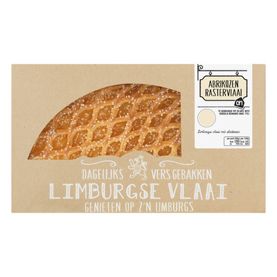 Huismerk Abrikozenvlaai half