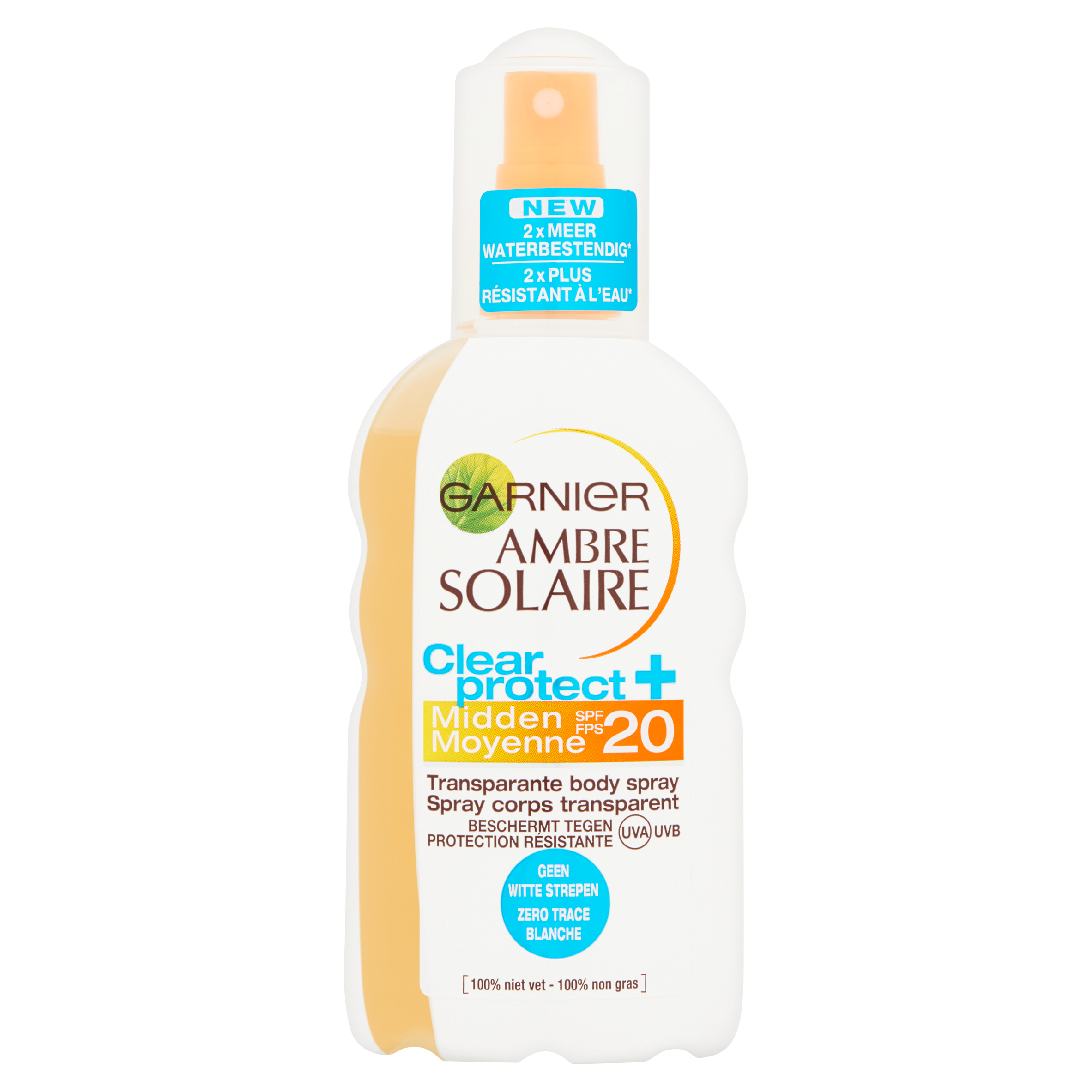 Garnier Ambre Solaire Clear Protect+ Transparante Body Spray Midden SPF 20 200 ml