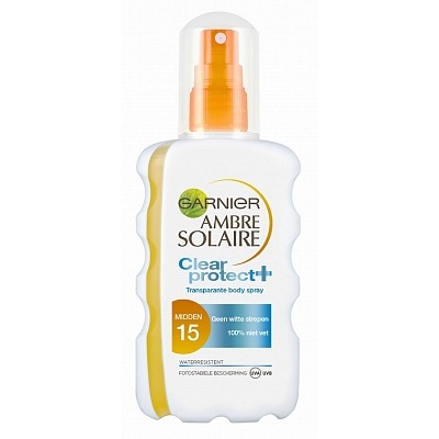 Garnier Ambre Solaire Clear Protect+ Transparante Body Spray Midden SPF 20 200 ml