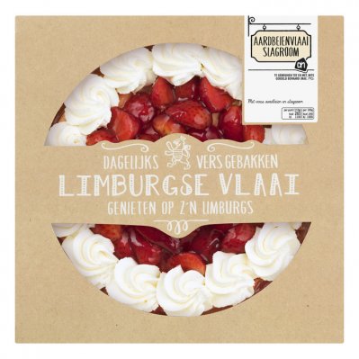 Huismerk Aardbeienvlaai slagroom