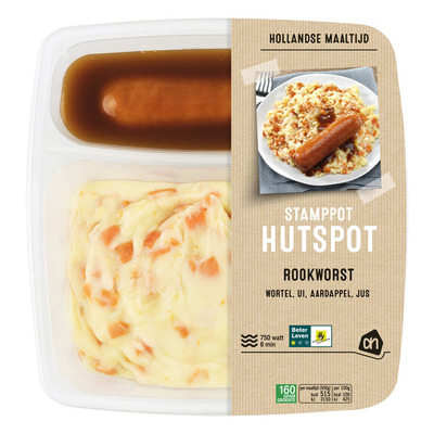 Huismerk Hollandse stamppot hutspot met rookworst