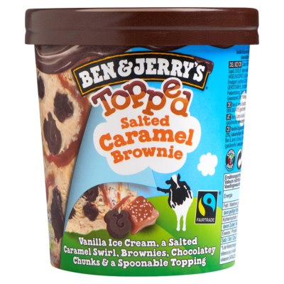 Ben & Jerry's Topped IJs Salted Caramel Brownie 470 ml