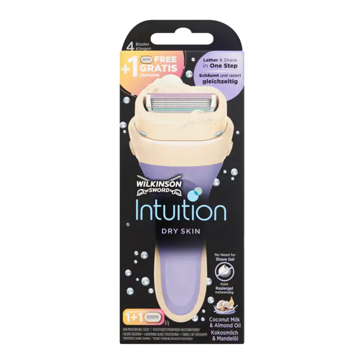 Wilkinson Sword Intuition Dry Skin Kokosmelk & Amandelolie + 1 Gratis Navulmesje