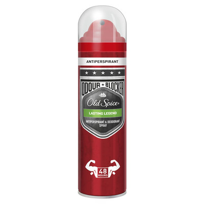 Old Spice Antiperspirant spray lasting legend