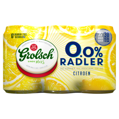 Grolsch Radler lemon 0,0% 6 x 33cl