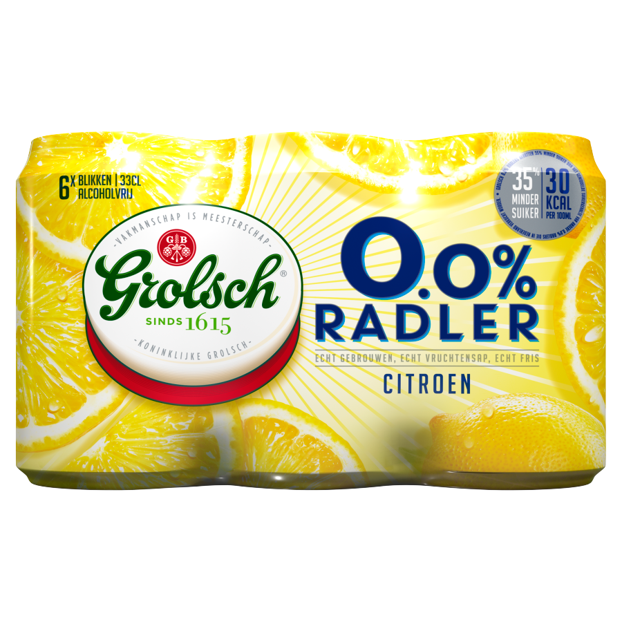 Grolsch Radler lemon 0,0% 6 x 33cl