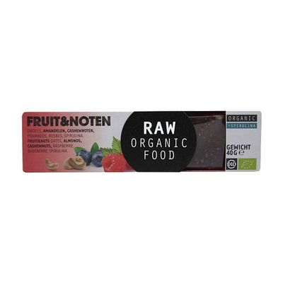Raw Organic Food Spirulina fruit & noten reep