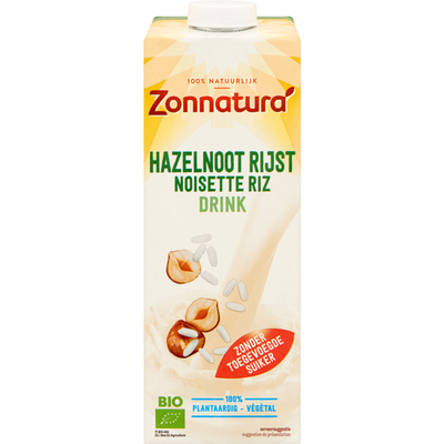 Zonnatura Hazelnoot rijst drink biologisch