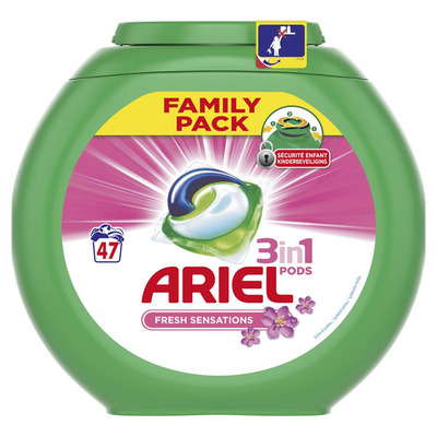 Ariel 3in1 pods fresh sensation pink wasmiddel