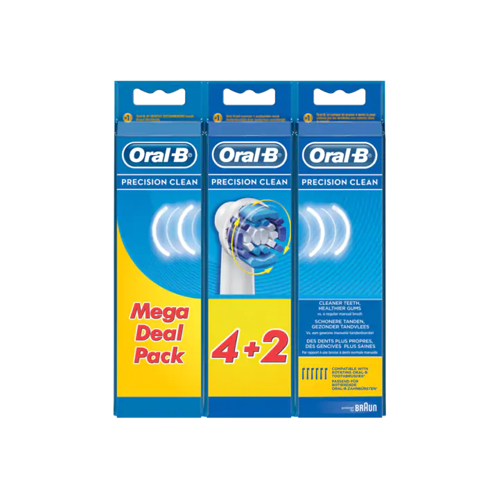 Oral-B Precision Clean Vervangende Opzetborstels Voor Elektrische Tandenborstels x