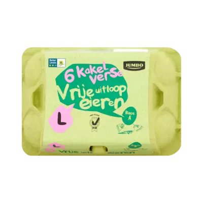 Huismerk 6 Kakelverse Vrije Uitloopeieren