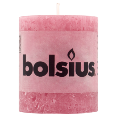 Bolsius Rustiek kaars Oud roze 80 x 68