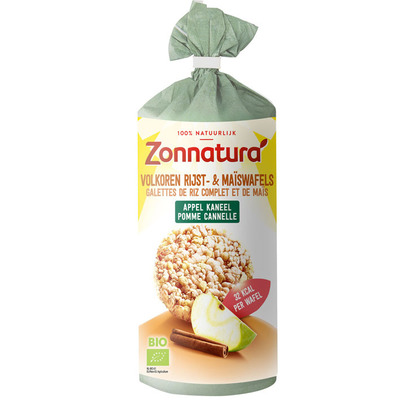 Zonnatura Rijst- & maiswafels appel & kaneel