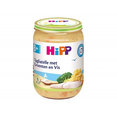 Hipp 8m Bio taglliatelle groente vis