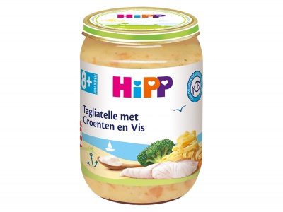 Hipp 8m Bio taglliatelle groente vis