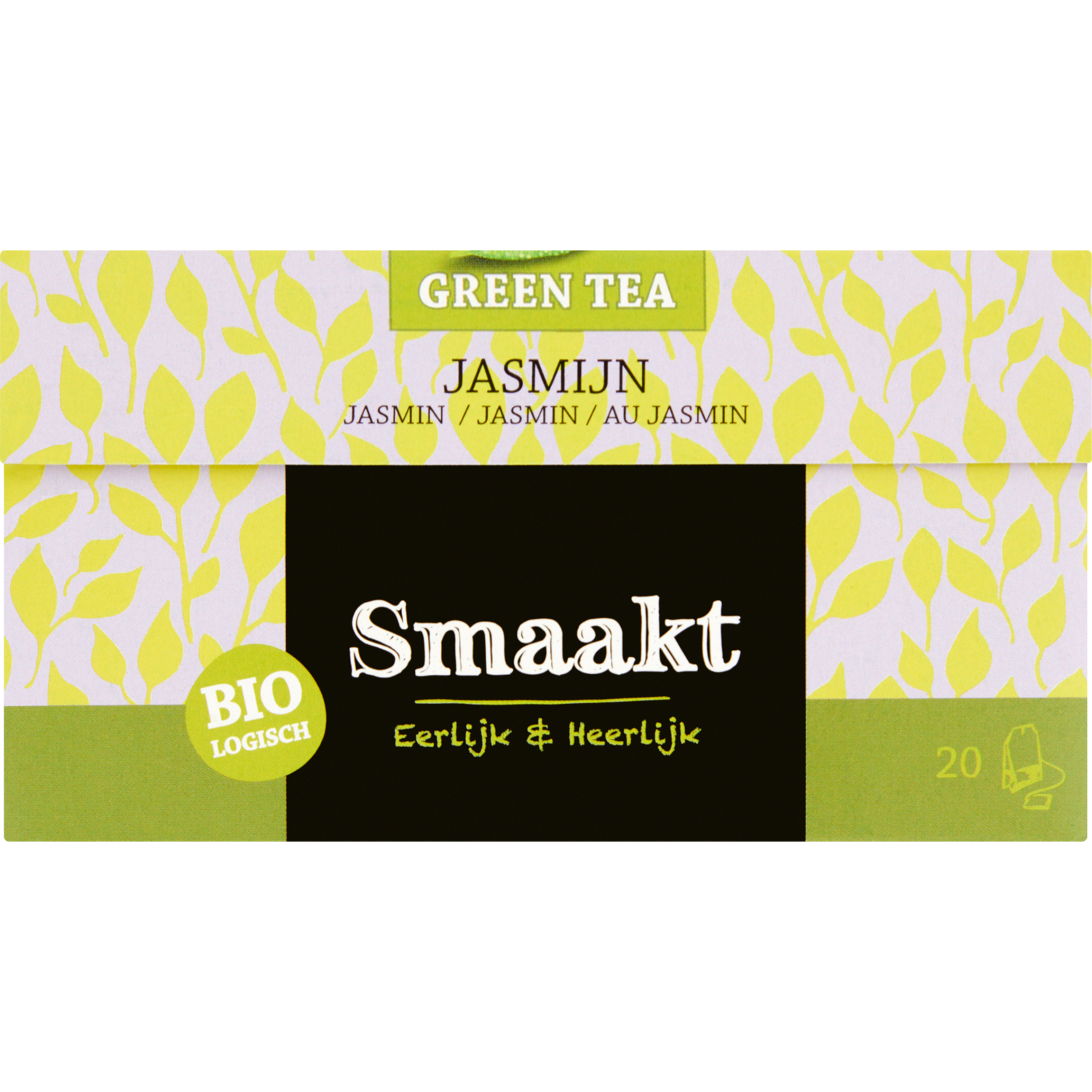 Smaakt Groene thee biologisch jasmijn 20 zakjes
