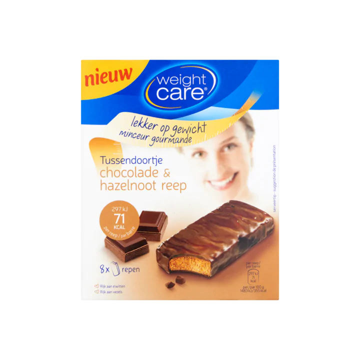 Weight Care Tussendoortje Chocolade & Hazelnoot Reep