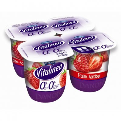 Danone Vitalinea yoghurt aardbei