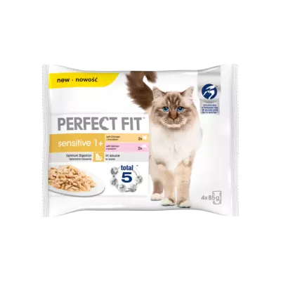 Perfect Fit Kattenvoer Nat Sensitive Kip & Zalm 4 Maaltijdzakjes x
