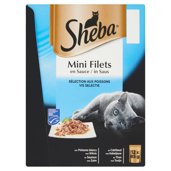 Sheba Kattenvoer nat filets in vissaus
