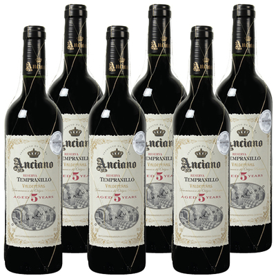 Anciano Tempranillo 5 jaar 6x75 cl.