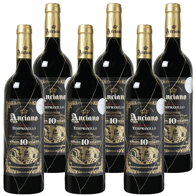 Anciano Tempranillo 10 jaar 6x75 cl.