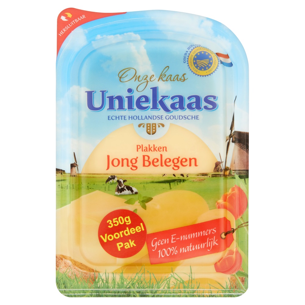 Uniekaas Plakken Jong Belegen Voordeel Pak 350 g