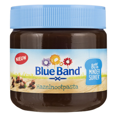 Blue Band Hazelnootpasta minder suiker
