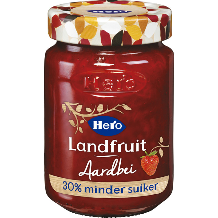 Hero Landfruit Aardbeien spread minder suiker