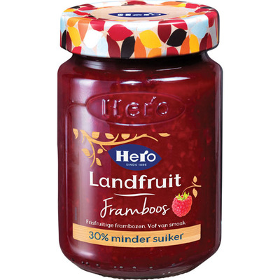 Hero Landfruit Frambozen spread minder suiker