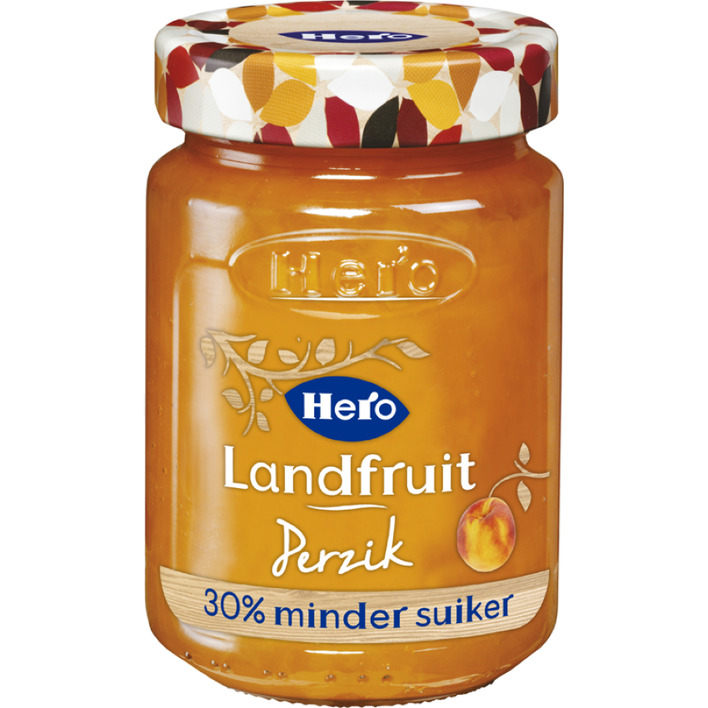Hero Landfruit Perziken spread minder suiker