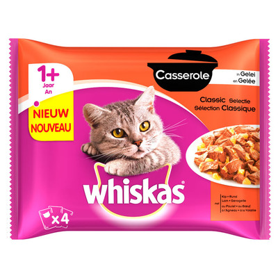 Whiskas Kattenvoer nat selectie in gelei 1+ jaar