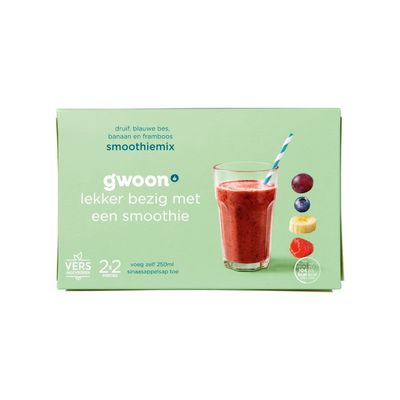Huismerk Smoothiemix Druif-blauwe Bessen