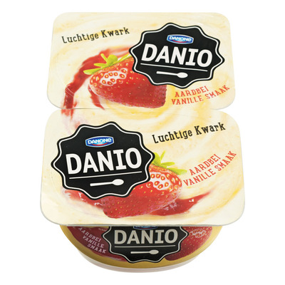 Danone Danio luchtige kwark vanille-aardbei