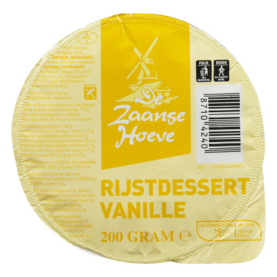 Budget Huismerk Rijstdessert vanille