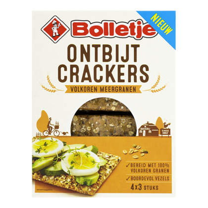 Bolletje Ontbijtcrackers volkoren meergranen