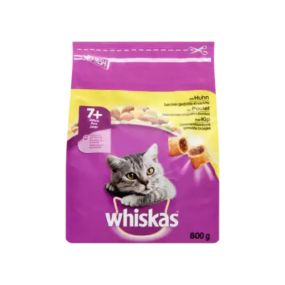 Whiskas Kattenvoer Droog Kip Senior 7+ Jaar