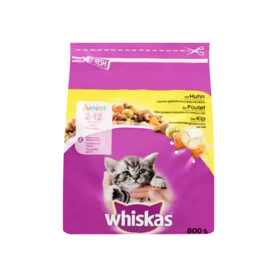 Whiskas Kattenvoer Droog Kip Junior 1 Jaar